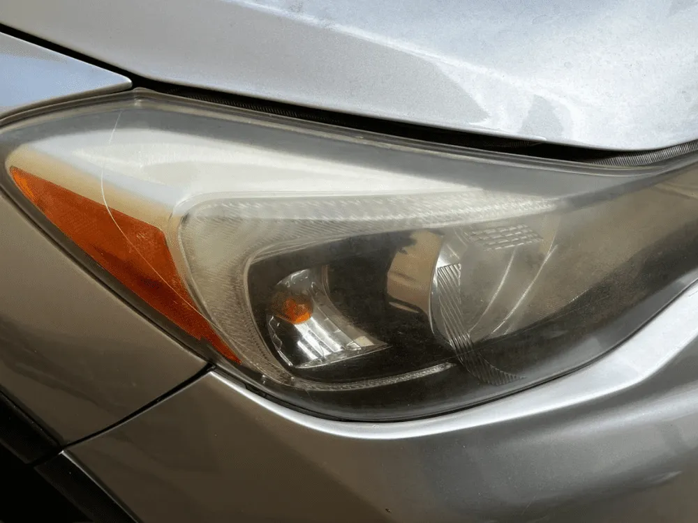 Yellowed headlights – Before
