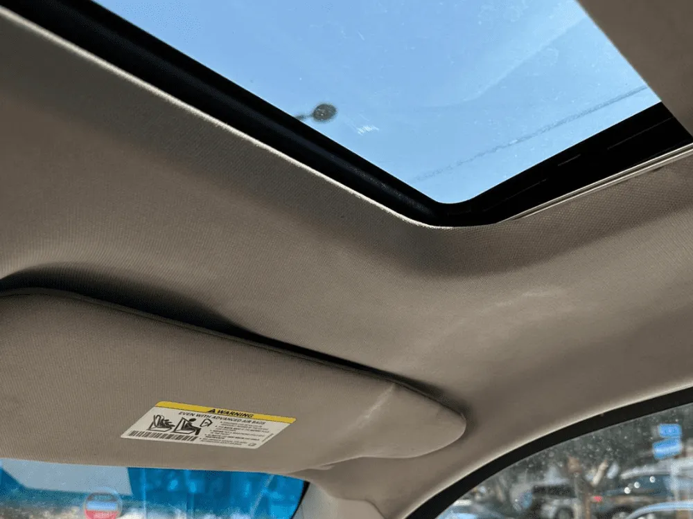 Stained car ceiling – After